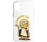 Religione del formaggio Cheesy Jesus Cheese-Us Pun Cristianesimo Custodia per iPhone 16 Plus