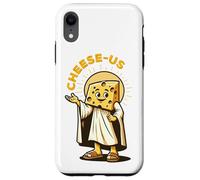 Religione del formaggio Cheesy Jesus Cheese-Us Pun Cristianesimo Custodia per iPhone XR