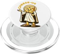 Religione del formaggio Cheesy Jesus Cheese-Us Pun Cristianesimo PopSockets PopGrip per MagSafe