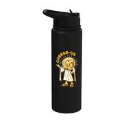 Religione del formaggio Cheesy Jesus Cheese-Us Pun Cristianesimo Stainless Steel Insulated Water Bottle