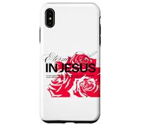 Religioso Cristiano Bibbia Verso Dio Fede Gesù Rosa Grafica Custodia per iPhone XS Max