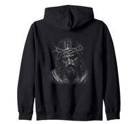 Religioso Gesù Cristo Crocifissione Sofferenza Felpa con Cappuccio