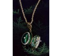 Religioso Uovo Ciondolo Con / Trasparente Cristallo Croce,Verde Main Decor &