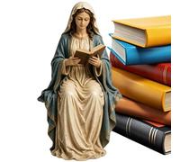Religious Statues catholic| Seated Reading Sculpture | catholicFigurine |designed For Christians And Book Lovers, Act As A Special Meaningful Keepsake To Commemorate Important Spiritual Milestones,