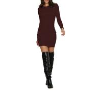 Relish abito corto Timeo drappeggiato marrone M