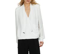 Relish blusa Santorini con frange bianco latte 42