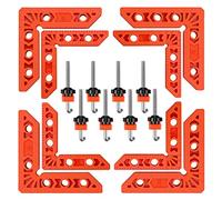 Relitec R Piazze di posizionamento a 90 gradi, morsetto angolare, morsetto quadrato ad angolo retto strumento per la lavorazione del legno, cornici o cassetti, set da 8 (7.6 cm 10.2 cm)