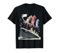 Relitto del Titanic Shipwreck Squid Inkfish Selfie Titanic Maglietta