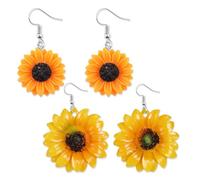 RELKLYU 2 Paia di Orecchini di Girasole, Orecchini di Design Creativo, Orecchini Acrilici, Orecchini Divertenti, Accessori di Abbigliamento.