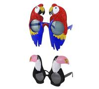 RELKLYU 2 Pezzi di Occhiali da Pappagallo, Occhiali da Sole Creativi E Divertenti, Accessori per Il Costume da Festa, Oggetti di Scena Fotografici.