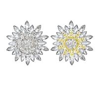 RELKLYU 2 Pezzi di Spilla di Fiori, Spille Decorativa di Abbigliamento, Spilla da Donna Elee, Spilla Lucida, Accessori per Abbigliamento per Feste.