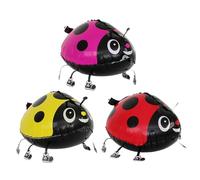 RELKLYU 3 Pezzi Palloncini A Forma di Coccinella, Palloncini Creativi, Palloncini Animali da Cartone Animato, Palloncini Divertenti, Giocattoli per Bambini.
