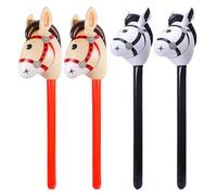 RELKLYU 4 Pezzi di Bastoncini Gonfiabili A Forma di Cavallo, Giocattoli per Bambini, Oggetti di Ruolo, Giocattoli Gonfiabili per Bambini, Forniture per Il Partito.