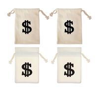 RELKLYU 4 Pezzi Tasche per Coregne, Borse di Stoccaggio di Grandi Dimensioni, Borse di Stoffa da Cartello in Dollari, Oggetti di Scena per Le Prestazioni.