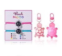 RELKLYU Bracciale di Tartaruga da 2 Pezzi E Portachiavi di Tartaruga A 2 Pezzi, Braccialetto A Colori, Braccialetto Creativo, Braccialetto Regalo, Braccialetto di Amicizia.