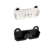 RELKLYU Frame di Occhiali A Forma di Gatto A 2 Pezzi, Portaoggetti A Parete, Telaio di Occhiali Creativi, Accessori per La Casa (Nero, Bianco).