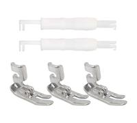 RELKLYU Piede per Presser per Macchine da Cucire da 3 Pezzi E Filo di Filo da 2 Pezzi, Accessori per Macchine per Cucire, Sostituzione delle Parti della Macchina da Cucire, Filo di Plastica.