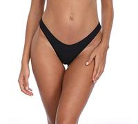 RELLECIGA Moda Mare Donna Slip High Cut Thong Bikini Tanga Bottom Nero XL