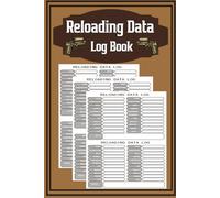 Reloading Data Log Book:Firearm Cartridge Development Log Sheets,Hand Reloading Data Journal Notebook for Shooters