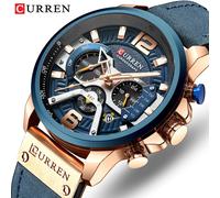 Relogio Masculino 2021 Orologi da uomo Top Brand di lusso da uomo Orologio da polso sportivo militare Orologio al quarzo in pelle erkek saat Curren 8329 8329-gold black