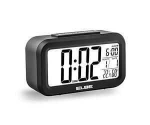 RELOJ DIGITAL DESPERTADOR NEGRO TEMP/HUMEDAD