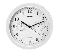 RELOJ PARED ANALOGICO BLANCO 25CM TEMP/HUMEDAD
