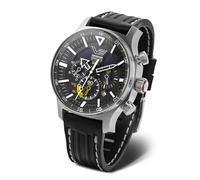 Vostok Europe Orologio da uomo Expedition North Pole Solar Cronografo con 2 cinturini in diverse varianti, nero / giallo, Sportivo