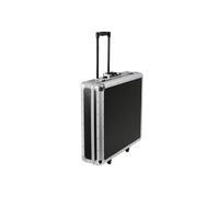 Reloop 200 Trolley CD Case - custodia professionale per CD con telaio trolley, manico telescopico, suddivisione in 4 pieghe, nero