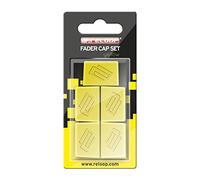Reloop Fader Cap Set yellow - 5 Fader Caps, rivestimento in gomma per una stretta presa, Compatibile con la maggior parte dei mixer e controller per DJ, giallo