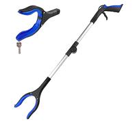 Relota 1 Pezzi Pinza Telescopica Pieghevole 80cm, Testa Rotante 360° Pinza Prensile in Alluminio, Raccoglitore di Immondizia con Punte Magnetiche, Pinza Morsetto in Gomma, Bastone Raccogli Rifiuti