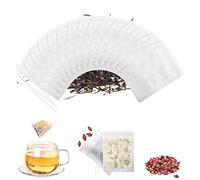 Relota 200 pezzi Sacchetti Filtro per Tè, Filtro per Tè 7cm X 9cm Bustine da Tè con Coulisse Vuoti Bianco, Bustina di Tè Usa e Getta in Tessuto per Tè Sfuso, Spezie, Caffè, Grani, Tisane