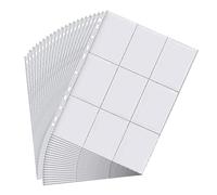 Relota 40 pagine raccoglitore carte doppia faccia con 720 tasche, buste per carte trasparenti, carte collezionabili 11 fori, Pagine album Buste per Pokemon, carte basket/calcio, Carte da Gioco