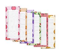Relota 6 pezzi Blocco Note Magnetico, per Taccuino, Block Notes Frigorifero, To Do List Magnetica, Lista Della Spesa da appendere, To Do List Planner, 9 x 21.5 cm, 50 fogli per blocco