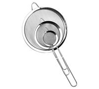 Relota Set di Setaccio da Cucina 20.5/29.5/38.5 cm, Colino Acciaio Inox Maglia Fine, Scolapasta con Manico, Filtro per Pasta, Riso, Verdura, Albume, Scolare Tagliatelle, Setacciare Farina (Argento)