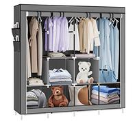 RELOVE Armadietto portaoggetti pieghevole in tessuto non tessuto, guardaroba, guardaroba per camera da letto, armadio, armadio, armadio, scaffali per vestiti (167 x 45 x 170 cm)