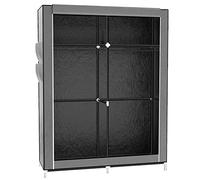 RELOVE Guardaroba Pieghevole in Tessuto Non Tessuto - Armadio Portaoggetti Con Chiusura a Cerniera per Campeggio - 105 x 45 x 170 cm