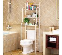 RELOVE Mobile portaoggetti per Toilette, 3 ETAGES in Metallo Mobile sopra WC Risparmio Spazio Scaffale da Bagno (157 * 55 * 26 cm (Bianco))