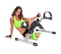 RELOVE Pedaliera Riabilitazione da Casa - Mini Cyclette Pieghevole con Display LCD per Allenamento, Palestra di Gambe e Braccia - Ciclette Fitness, Biano e Nero