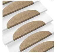 RELOVE Set di 15 tappetini per Scale, Misura Grande, Antiscivolo, autoadesivi per Interni,Tappetini per gradini, semicircolare o Rettangolare, Resistenti e Facili da Pulire, per Interni