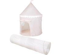 Relsy Kids Pop Up Play Tent and Tunnel - Indoor/Outdoor Childs Playhouse Blush Cream Terrazzo Style, Beige Kids Tent & Tunnel Bundle, Play Den Ball Pit Garden Toys for Toddler Unisex Bambini Età 3+