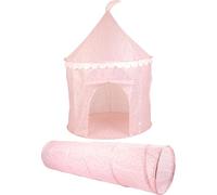 Relsy Kids Pop Up Play Tent and Tunnel - Indoor/Outdoor Childs Playhouse Misty Pink Terrazzo Style, Pink Kids Tent & Tunnel Bundle, Play Den Ball Pit Garden Toys for Toddler Unisex Bambini Età 3+