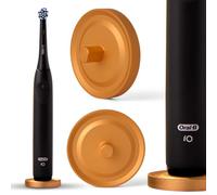 Relsy Porta Spazzolino Elettrico Compatibile Oral-B Oro, Supporto in Alluminio con Raccogligocce Igienico Antitibaltamento, Oro Opaco