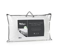 Relyon Superior Comfort - Cuscino in lattice naturale al 100%, 100% cotone, sfoderabile, colore: bianco