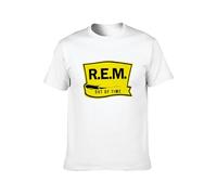 REM R.E.M. out of Time Alternative Rock Casual Round Neck T Shirt White M