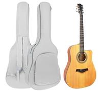 REMAGIC Custodia per chitarra acustica da 101 cm e 104 cm, con doppia tracolla regolabile, impermeabile, morbida e imbottita, grande capacità, per chitarra classica acustica, colore grigio, Grigio, 40