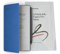Remarkable Paper Pro Move - Bundle | Ultraportable Color 7.3" Paper Tablet with Marker Plus Pen with Eraser, and a Book Folio Cover (Cobalt (Mosaic Weave))