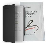 Remarkable Paper Pro Move - Bundle | Ultraportable Color 7.3" Paper Tablet with Marker Plus Pen with Eraser, and a Book Folio Cover (Black (Leather))