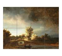 Rembrandt De Stenen Brug XL Giant Panel Poster (8 Sections) Manifesto
