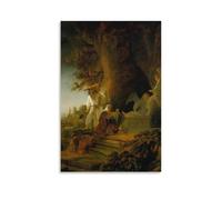 Rembrandt Harmenszoon Van Rijn-Cristo e Santa Maria Maddalena alla tomba (1638) Stampa fotografica artistica su tela poster casa moderna