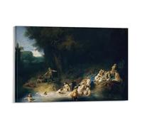 Rembrandt Harmenszoon Van Rijn-Diana Bathing, con le storie di Atteone e Callisto (1634) Dipinto su tela Wall Art Poster S